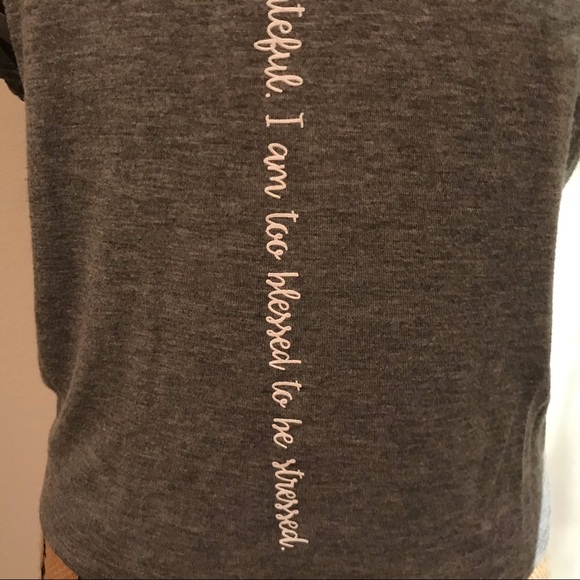 Ragdoll Front Tie Blessed Short Sleeve Tee-S - Picture 10 of 12